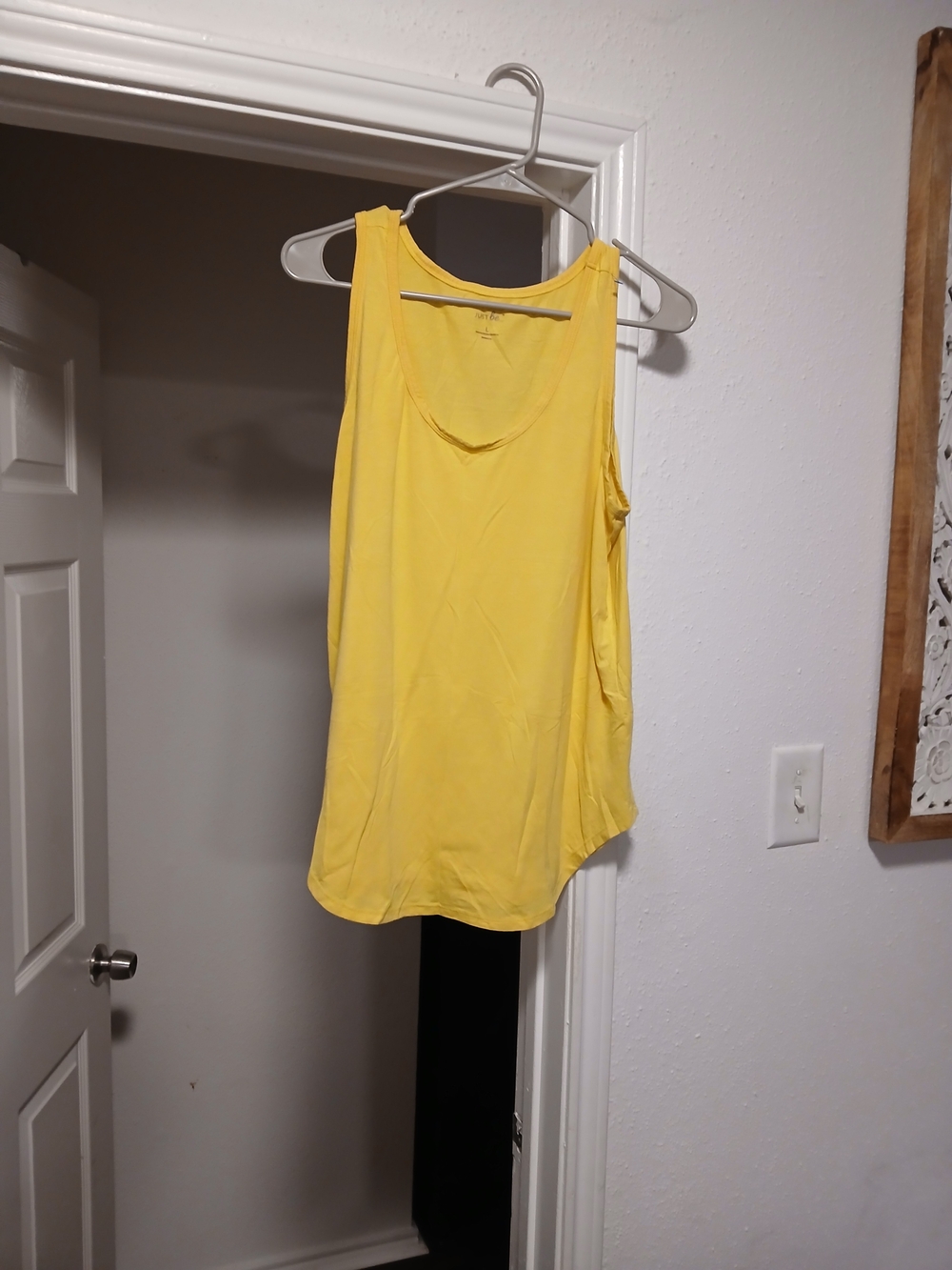 Just Be Vintage Women’s Yellow Scoop Neck Tank Top